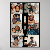 LOVE Gepersonaliseerde 8 foto collage Poster (Voorkant)