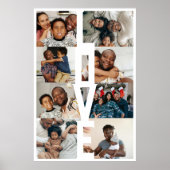LOVE Gepersonaliseerde 8 foto collage Poster (Voorkant)