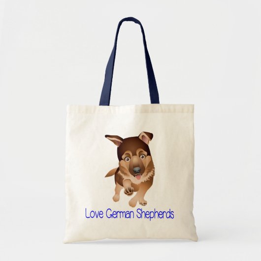 Love German Shepherd Puppy Dog Canvas Canvas tas (Voorkant)