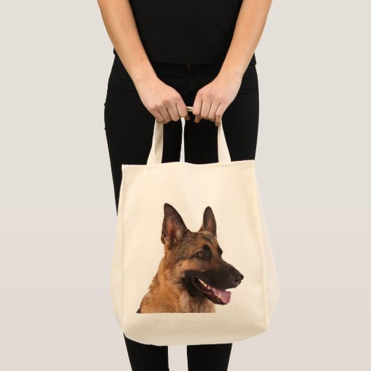 Love German Shepherd Puppy Dog Grocery Canvas tas (Voorkant (product))
