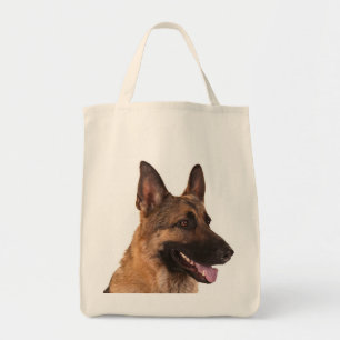 Love German Shepherd Puppy Dog Grocery Canvas tas