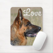 Love German Shepherd Puppy Dog Mousepad Muismat (Met muis)