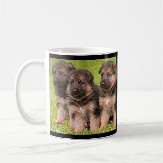 Love German Shepherd Puppy Dogs Coffee Mok (Links)