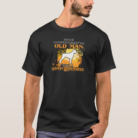 love German wirehaire Pointer Funny Gift T-shirt (Voorkant)