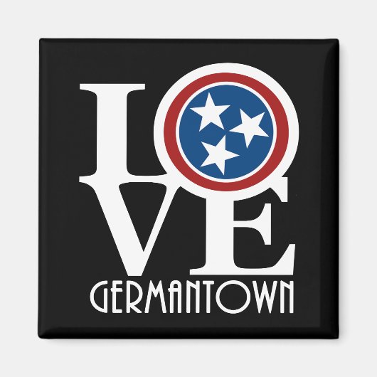 LOVE Germantown Tennessee Magneet (Voorkant)