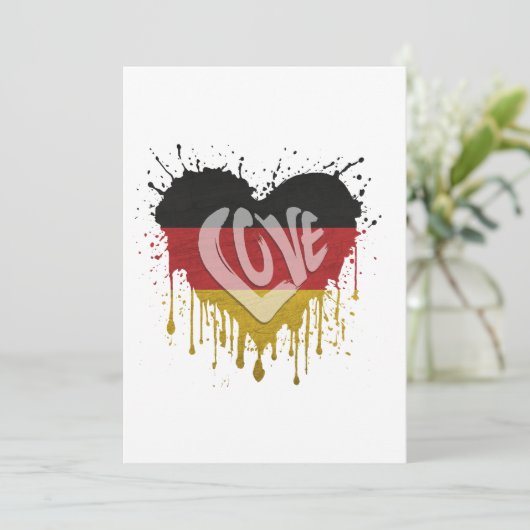 Love Germany Flag Kaart (Staand voorkant)