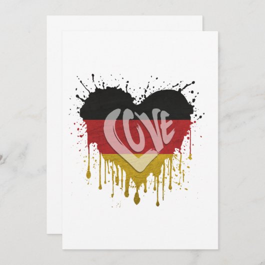 Love Germany Flag Kaart (Voorkant / Achterkant)