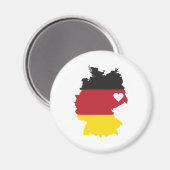 Love Germany Gift German Pride Heart Magneet (Voorkant / Achterkant)