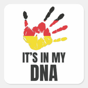 Love Germany Pride in my DNA German Family Vierkante Sticker