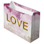 'LOVE' geschenktas (maat Large) Groot Cadeauzakje (Voorkant Gekanteld)