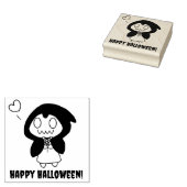 Love Ghost happy Halloween Rubberstempel (Gestempeld)