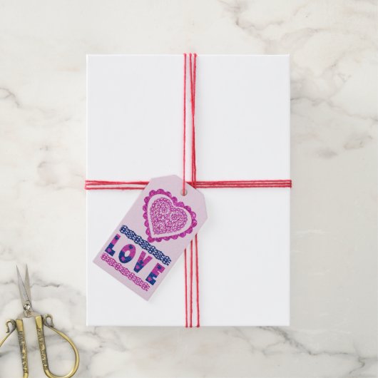 Love Gift Label Cadeaulabel (Met Touw)