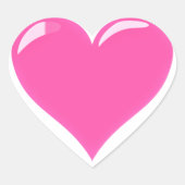 Love Gift Roze Hart Stickers (Voorkant)