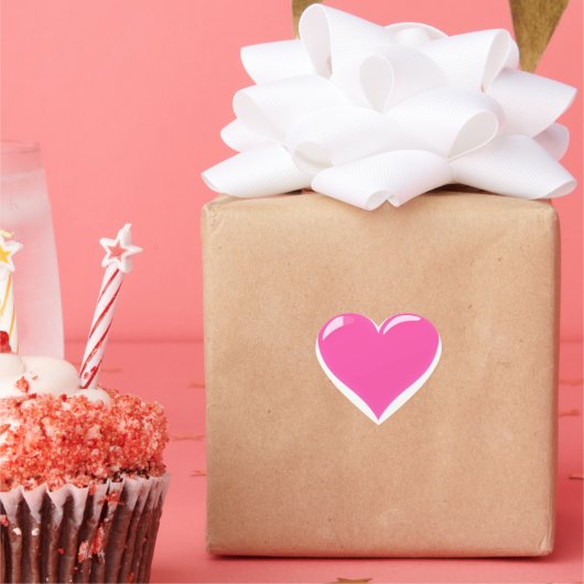 Love Gift Roze Hart Stickers (Feest)