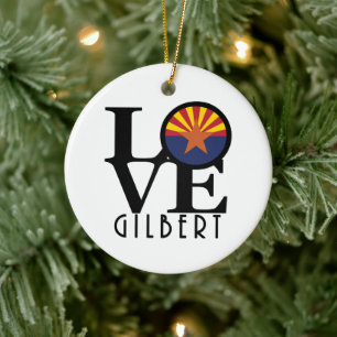 LOVE Gilbert Arizona Keramisch Ornament
