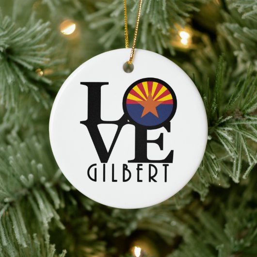 LOVE Gilbert Arizona Keramisch Ornament (Boom)