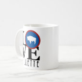 LOVE Gillette Wyoming 11oz Koffiemok (Voorkant links)