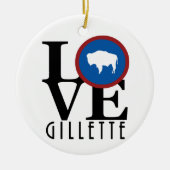 LOVE Gillette Wyoming Keramisch Ornament (Voorkant)