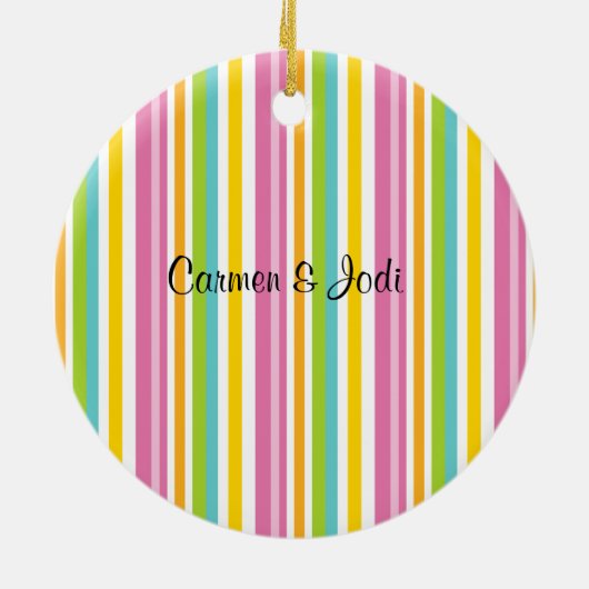 Love Giraffe Couple kerstversiering Keramisch Ornament (Achterkant)