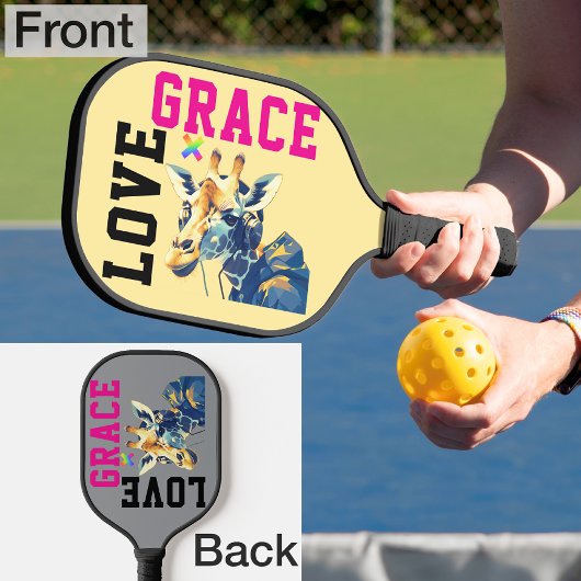 LOVE × GIRAFFE - Custom Pickleball Paddle