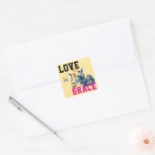 LOVE × GIRAFFE - Custom Vierkante Sticker (Envelop)