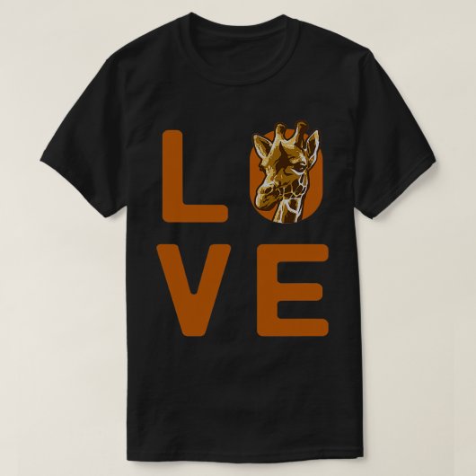 Love Giraffe Giraffe S Giraffe T-shirt (Design voorkant)