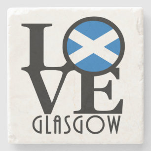 LOVE Glasgow Scotland Stenen Onderzetter