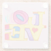 LOVE Glass Onderzetters (Achterkant)