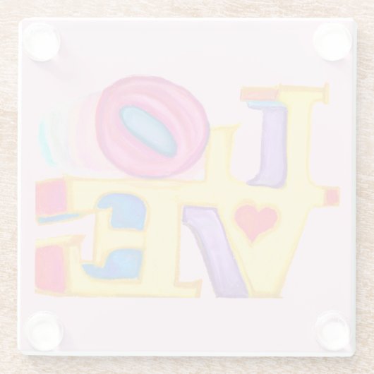 LOVE Glass Onderzetters (Achterkant)