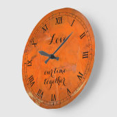 Love Glazed Terracotta Wallklok 2 Roman Numerals Grote Klok (Hoek)