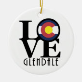 LOVE Glendale Colorado Keramisch Ornament (Voorkant)