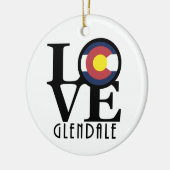 LOVE Glendale Colorado Keramisch Ornament (Links)