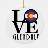 LOVE Glendale Colorado Keramisch Ornament (Achterkant)