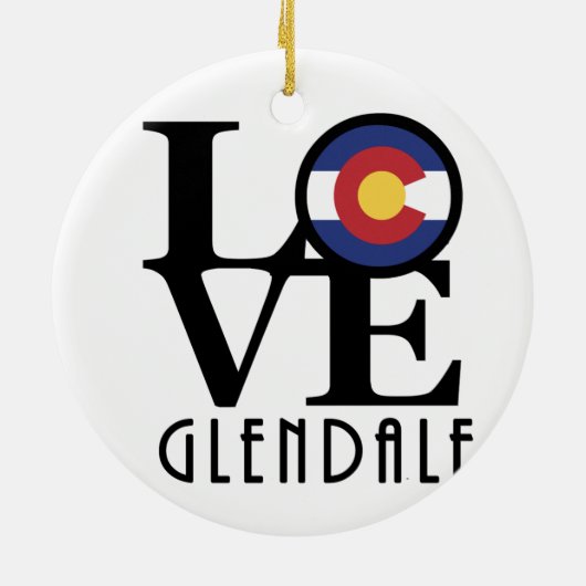 LOVE Glendale Colorado Keramisch Ornament (Achterkant)