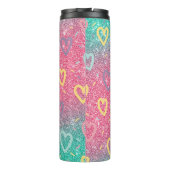 Love Glitter Hearts Thermosbeker (Achterkant)