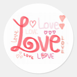 LOVE Glossy Klassieke Stickers van 1,5 inch