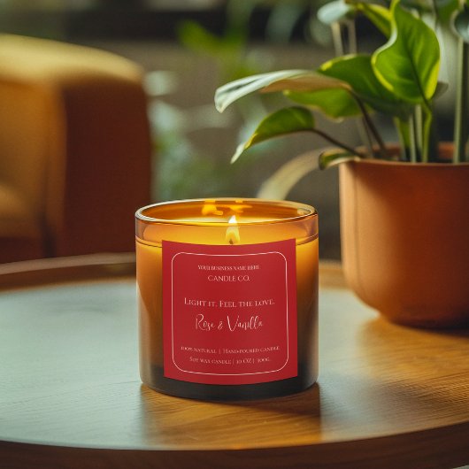 Love Glow Valentine – Romantic Love Candle Label