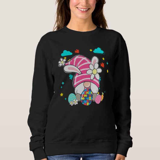 Love Gnome Autism Awareness Accepteer East Trui (Voorkant)