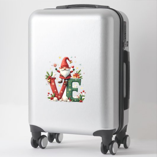 LOVE Gnome Christmas Sticker (Koffer)