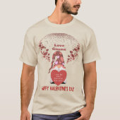 Love Gnome Happy Name Quote Valentijnsdag Unisex T-shirt (Voorkant)
