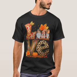LOVE Gnome Herfst Pompoen Thanksgiving T-shirt