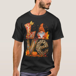 LOVE Gnome Herfst Pompoen Thanksgiving T-shirt