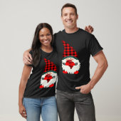 Love Gnome In A Red Buffalo Plaid Hat Christmas Va T-shirt (Unisex)