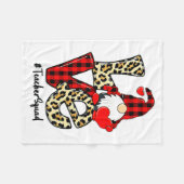 Love Gnome Teacher Squad Happy Valentine Gnome Tea Fleece Deken (Voorkant (Horizontaal))