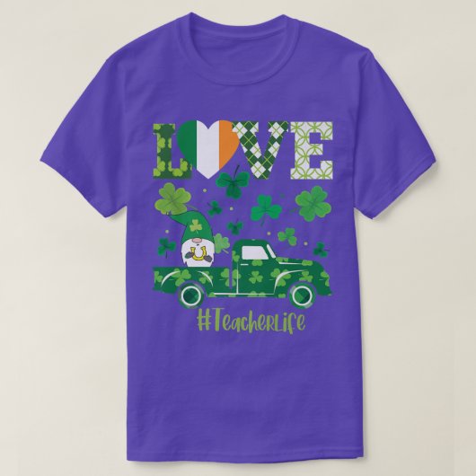Love Gnome Teacher Squad St Patricks Day Shamrock T-shirt (Design voorkant)