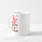 Love Gnome Teacher Squad Valentines Day Teacher St Koffiemok (Voorkant links)