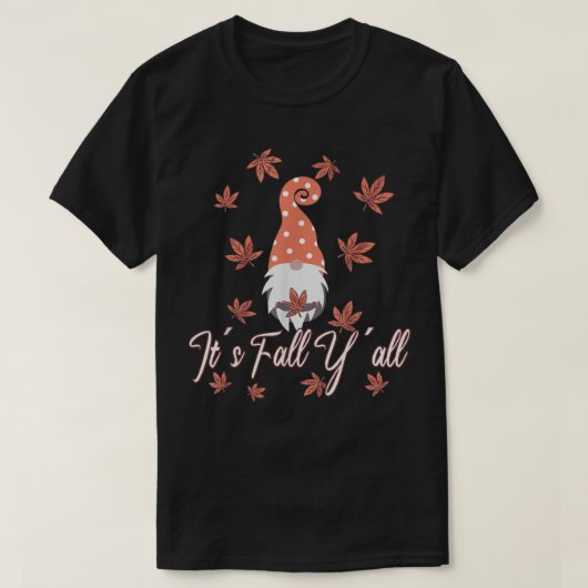 Love Gnome Thanksgiving Happy Autumn Herfst Yall66 T-shirt (Design voorkant)