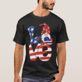 Love Gnome USA Flag 4 juli T-shirt (Voorkant)