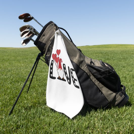 Love Gnome Valentijnsdag Golfhanddoek (Groen)