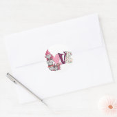 Love Gnome, Valentijnsdag Ronde Sticker (Envelop)